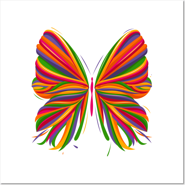 colorful butterfly Wall Art by keenkei